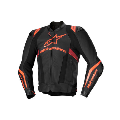 Alpinestars Missile V3 Ignition Leather Jacket Black White Fluro-Red