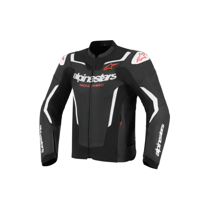 AS3100326 GP FORCE V2 LEATHER JACKET AIRFLOW BLACK WHITE