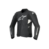 DUSK AIRFLOW LEATHER JACKET BLACK WHITE (0012)