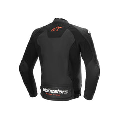 Faster V3 Air Leather Jacket Black Fluro-Red (1030)