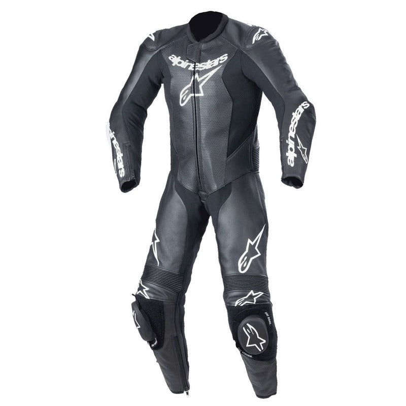 AS3140624 YOUTH GP PLUS V2 1PCE LEATHER SUIT BLACK