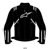 T-SPS V2 WP JACKET BLACK WHITE (0012)