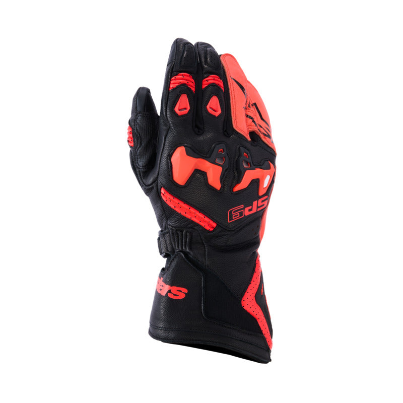 AS3500526 SP9 GLOVES BLACK FLURO-RED