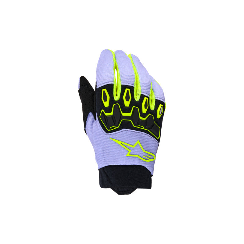 AS3540226 2026-2027 YOUTH FULL BORE V2 GLOVES PURPLE FLURO-YELLOW