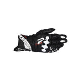 GP PLUS R V3 LEATHER GLOVES BLACK WHITE (0012)