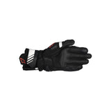 GP PLUS R V3 LEATHER GLOVES BLACK WHITE FLURO-RED (1231)
