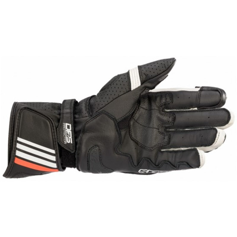 GP PLUS R2 LEATHER GLOVE BLACK WHITE (0012)