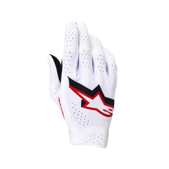2026 SUPERTECH MX GLOVES WHITE BLACK FIRE-RED
