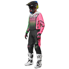 2022 RACER COMPASS PANTS BLACK/YELLOW/FLURO CORAL (1534)