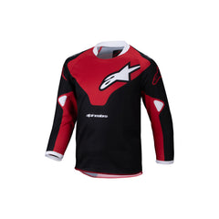 2025 KIDS RACER VEIL JERSEY BLACK BRIGHT-RED (1303)