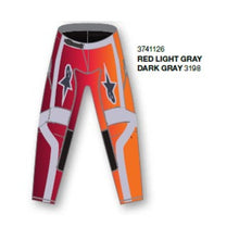Alpinestars 2026 Youth Fluid Portl Pants Red Light-Gray Dark-Gray