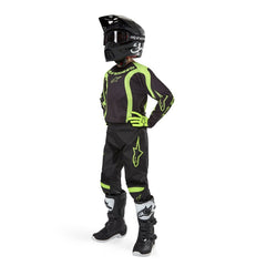 2024 YOUTH RACER LURV PANTS BLACK FLUROYELLOW (0168)