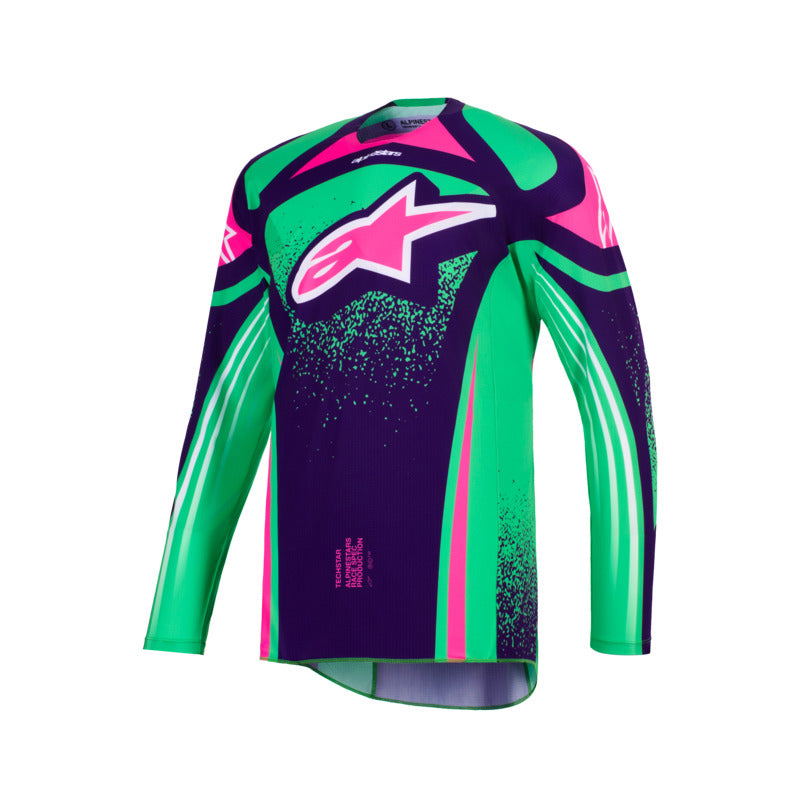 2026 Techstar Nomur Jersey Deep-Purple Green Fluro-Pink