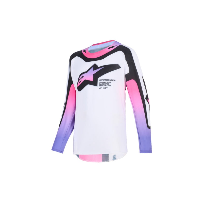 2026 YOUTH SUPERTECH VISTA JERSEY WHITE PURPLE BLACK