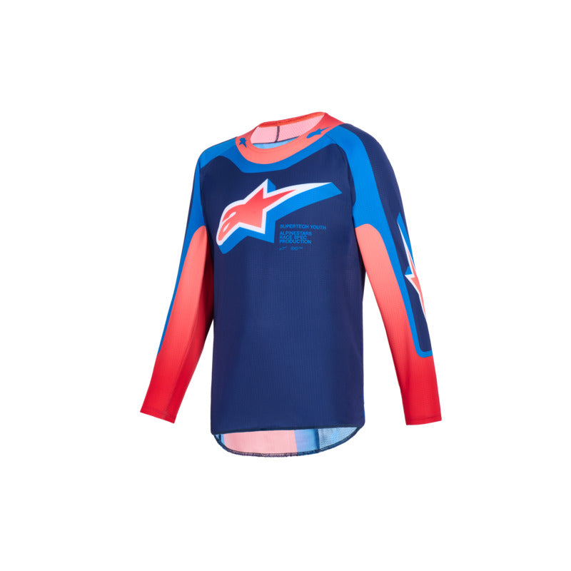 2026 Youth Supertech Vista Jersey Dark-Navy Hot-Coral Cobalt