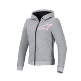 WOMENS CHROME V2 SPORT HOODIE GRAY HEATHER FLURO-PINK (9197)