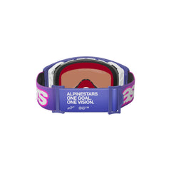 (MX26) SUPERTECH VISTA GOGGLE | PURPLE FLURO-PINK (3152) | MIRROR BLUE LENS