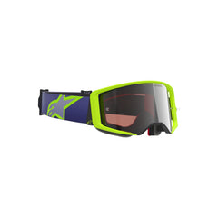 (MX26) SUPERTECH VISION CORP GOGGLE | PURPLE YELLOW-FLURO (3156) | MIRROR SILVER LENS