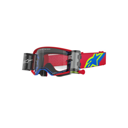 Alpinestars Supertech Corp Goggle Red Blue Clear Lens Roll Off