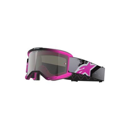 Alpinestars (MX26) Vision 5 Lahnd Goggle Iron Pink Fluro Mirror Silver Lens