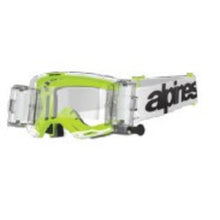 Alpinestars Vision 8 Wordmark Goggle White Fluro Yellow Clear Roll Off Lens