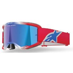 VISION 5 CORP GOGGLE | RED WHITE BLUE (3075) | MIRROR BLUE LENS