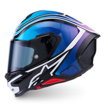 Alpinestars SR7 Zeal Helmet ECE06 Black Blue Fluro Pink White Gloss