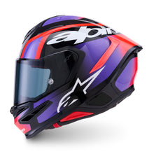 Alpinestars SR7 Lumen Helmet ECE06 Black Purple Fluro Red White Gloss