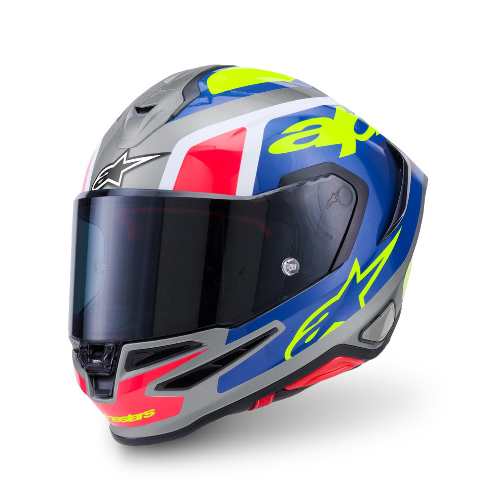 AS8203026 SR7 LUMEN HELMET ECE06 SILVER BLACK PINK FLURO YELLOW GLOSS