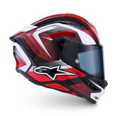 AS8203626 SR7 KINETIS HELMET ECE06 BLACK WHITE RED GLOSS
