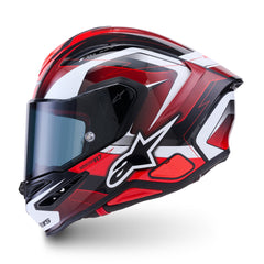 AS8203626 SR7 KINETIS HELMET ECE06 BLACK WHITE RED GLOSS