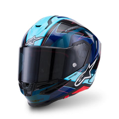 AS8203626 SR7 KINETIS HELMET ECE06 BLACK BLUE FLURO PINK WHITE GLOSS