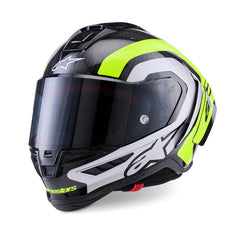 AS8203926 SR10 ARIUS HELMET ECE06/DOT/FIM BLACK SILVER FLURO YELLOW GLOSS