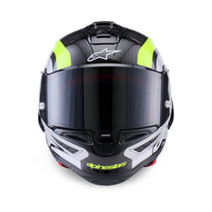 AS8203926 SR10 ARIUS HELMET ECE06/DOT/FIM BLACK SILVER FLURO YELLOW GLOSS