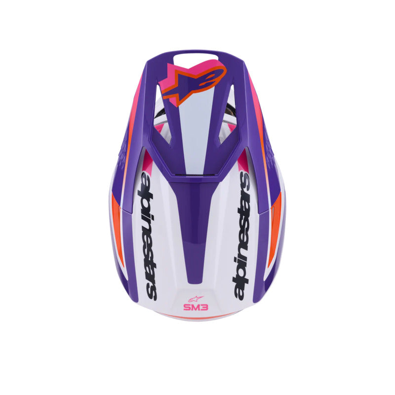 Alpinestars SM3 Heat Helmet ECE06 White Purple Pink Gloss