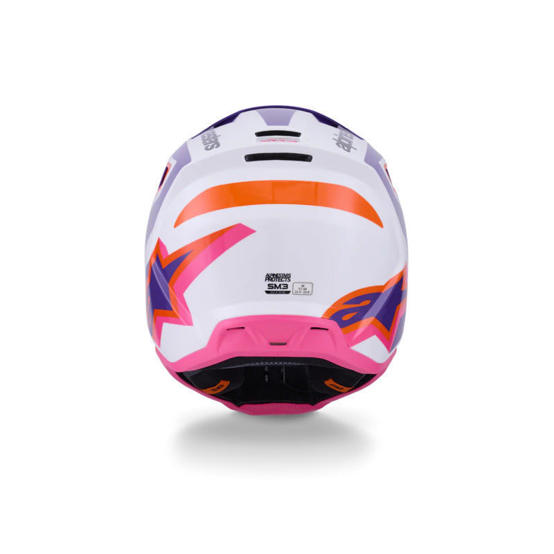 Alpinestars SM3 Heat Helmet ECE06 White Purple Pink Gloss