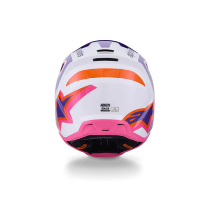 Alpinestars SM3 Heat Helmet ECE06 White Purple Pink Gloss