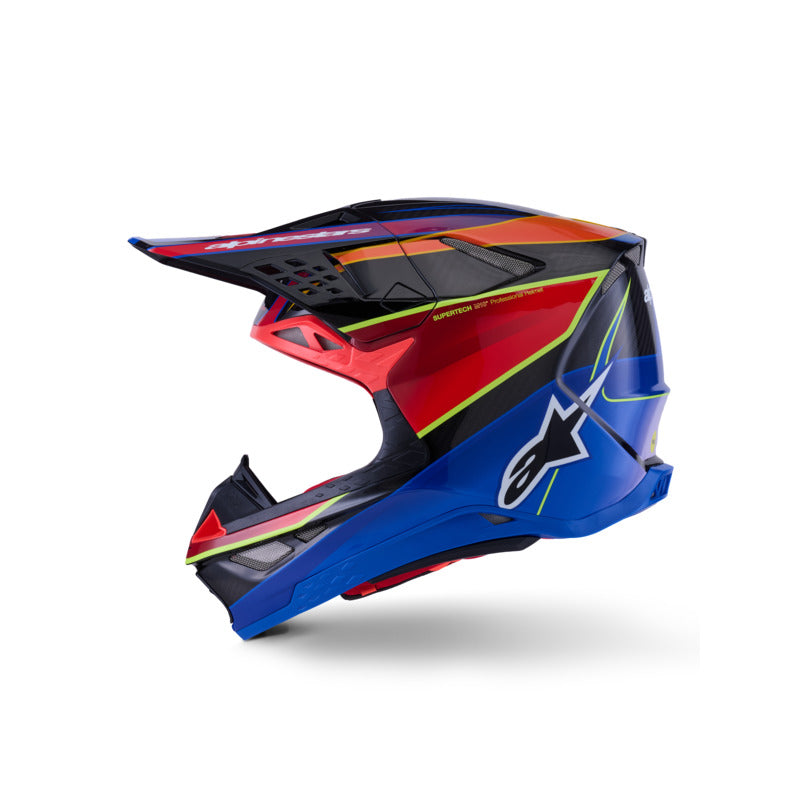 AS8301123 SUPERTECH SM10 ERA HELMET ECE 22.06 BLUE RED FLURO-YELLOW GLOSS