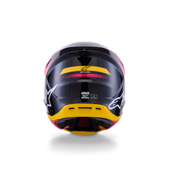 AS8301526 SM7 RISE HELMET ECE06 BLACK YELLOW PINK GLOSSY