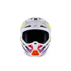 AS8301926 SM7 FUSE HELMET ECE06 WHITE FLURO-YELLOW PURPLE GLOSSY