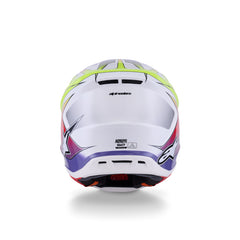 SM7 FUSE HELMET ECE06 WHITE FLURO-YELLOW PURPLE GLOSSY