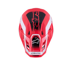 SM7 DEED HELMET ECE06 RED BLACK WHITE GLOSSY