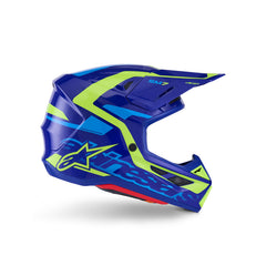 AS8302326 SM7 DEED HELMET ECE06 BLUE FLURO-YELLOW GLOSSY