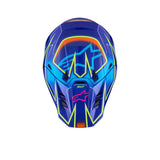 SM7 CAST HELMET ECE06 BLUE PINK FLURO-YELLOW GLOSSY