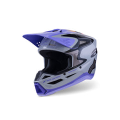 SM3 JETTSON HELMET ECE06 GRAY PURPLE BLACK GLOSSY