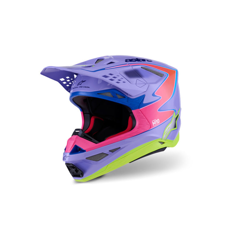 AS8303625 (MX26) SM10 JETT LAWRENCE R01 HELMET PURPLE FLURO-PINK FLURO-YELLOW GLOSS