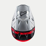 VISOR SM10 22.06 - FLOOD SILVER BLACK ORANGE FLUO MATT AND GLOSS