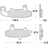 BRAKING PADS - 709 | SM1 SEMI METALLIC