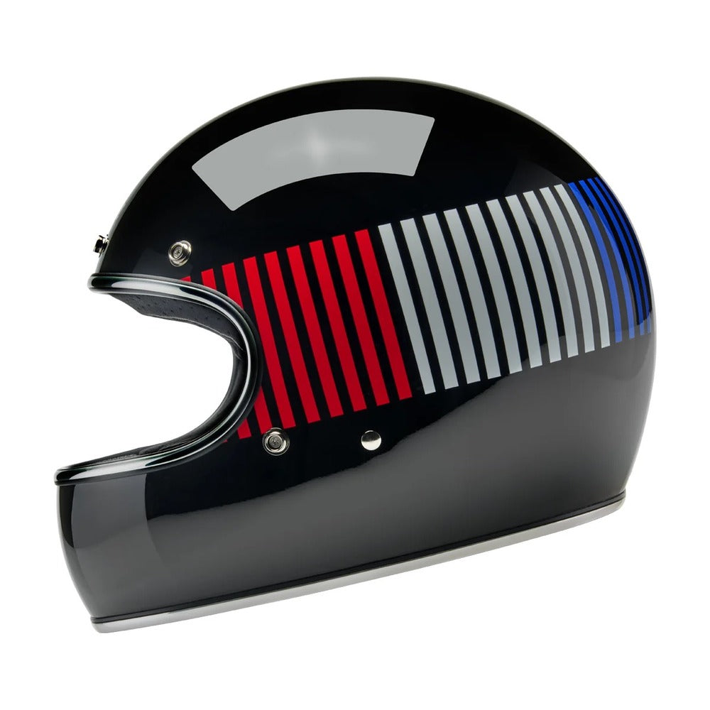 BW10025 GRINGO ECE 22.06 GLOSS BLACK R/W/B RACEFLOW