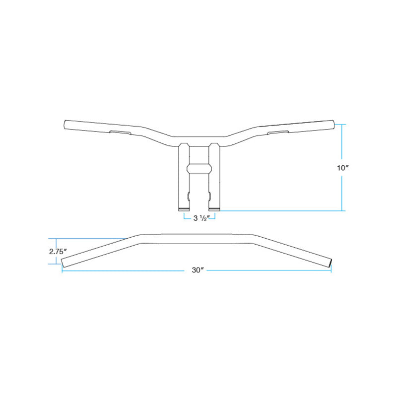 TYSON XL 10" BARS | BLACK SLOTTED